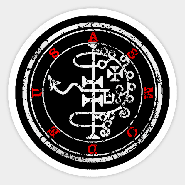 Asmodeus Sigil Sticker by ArcaNexus